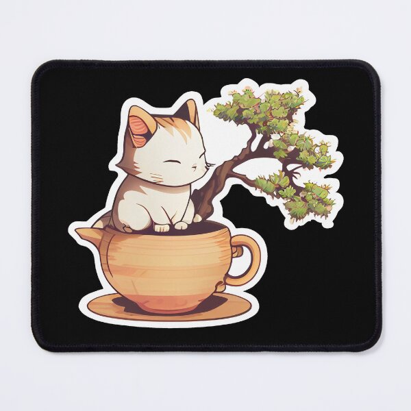 Item preview, Bonsai Tree Tea Cat designed and sold by Black-Glove.
