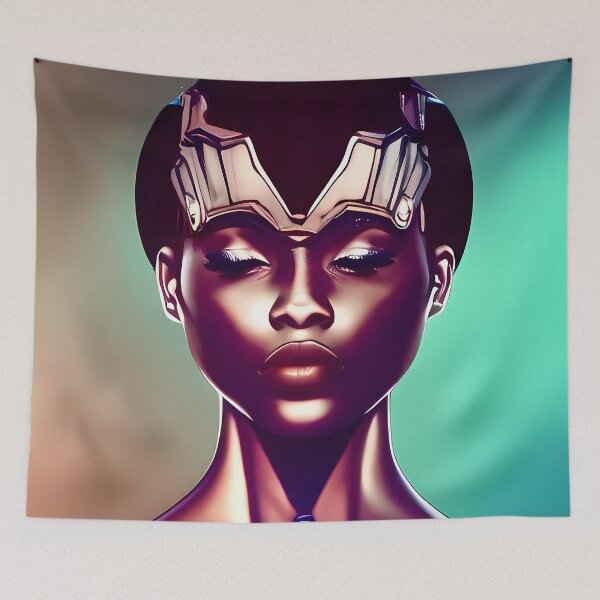 Item preview, Retrofuturism Goddess designed and sold by BigBrainArtwork.