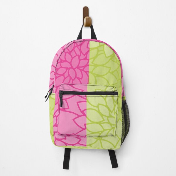 Item preview, Bright Chartreuse Green and Pink Vertical Striped Floral Seamless Repeat Surface Pattern designed and sold by MoePark.