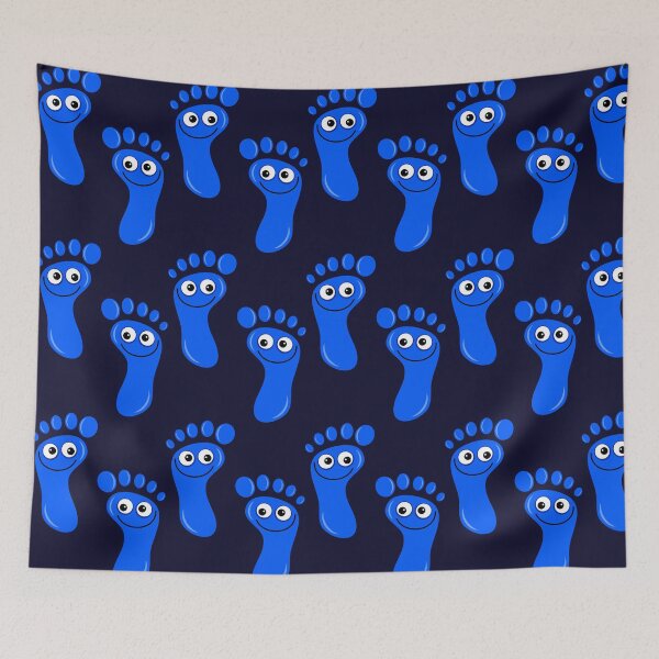 Item preview, Happy Face Blue Footprint designed and sold by Prawny.
