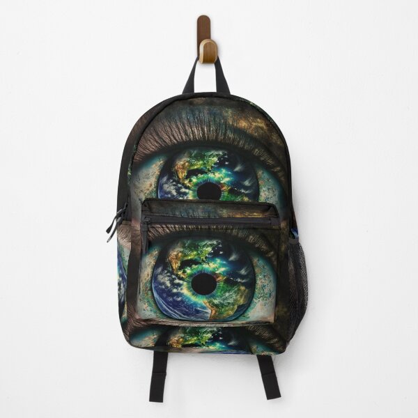 Item preview, Galaxy Earth Eye Universe Close Up Stars and Planets Digital Art Dark designed and sold by Bitcoin-Fashion.