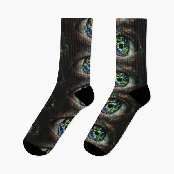 Item preview, Galaxy Earth Eye Universe Close Up Stars and Planets Digital Art Dark designed and sold by Bitcoin-Fashion.
