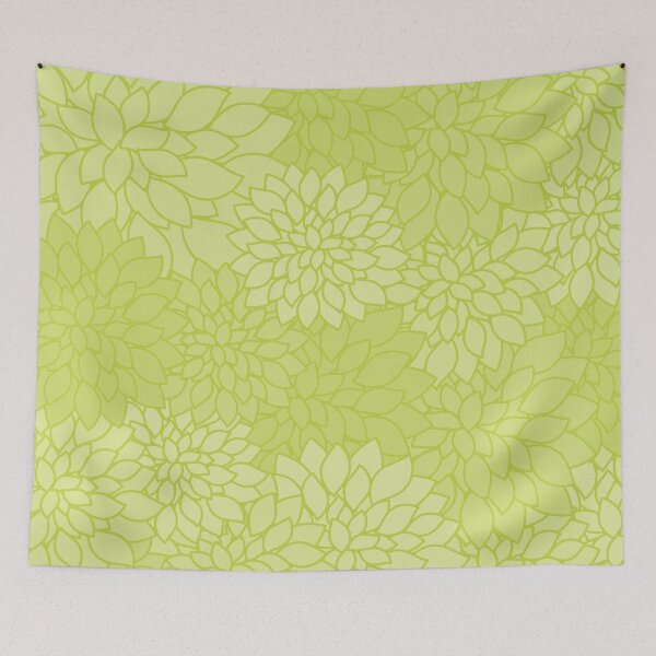 Item preview, Bright Chartreuse Green Floral Seamless Repeat Surface Pattern designed and sold by MoePark.