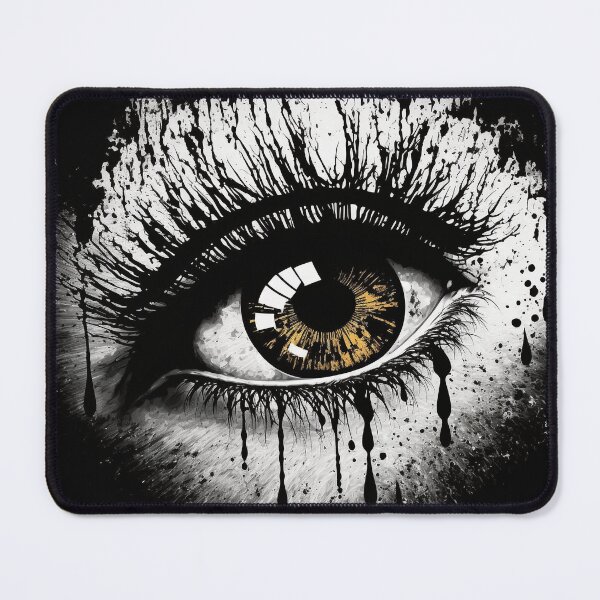 Item preview, Close Up of an eye digital painted design black and white with high contrast designed and sold by Bitcoin-Fashion.