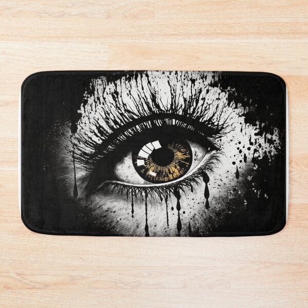 Item preview, Close Up of an eye digital painted design black and white with high contrast designed and sold by Bitcoin-Fashion.