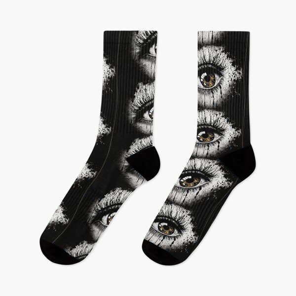 Item preview, Close Up of an eye digital painted design black and white with high contrast designed and sold by Bitcoin-Fashion.
