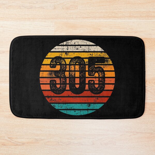 Item preview, Distressed Vintage Sunset 305 Area Code designed and sold by Gold Wings Tees.