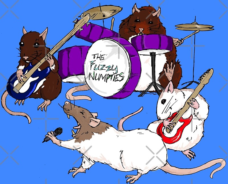 "Fuzzy Numpties Rat Band" by MannahsMischief Redbubble