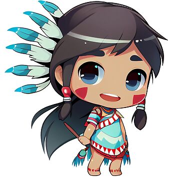 Native American Girl Anime Chibi