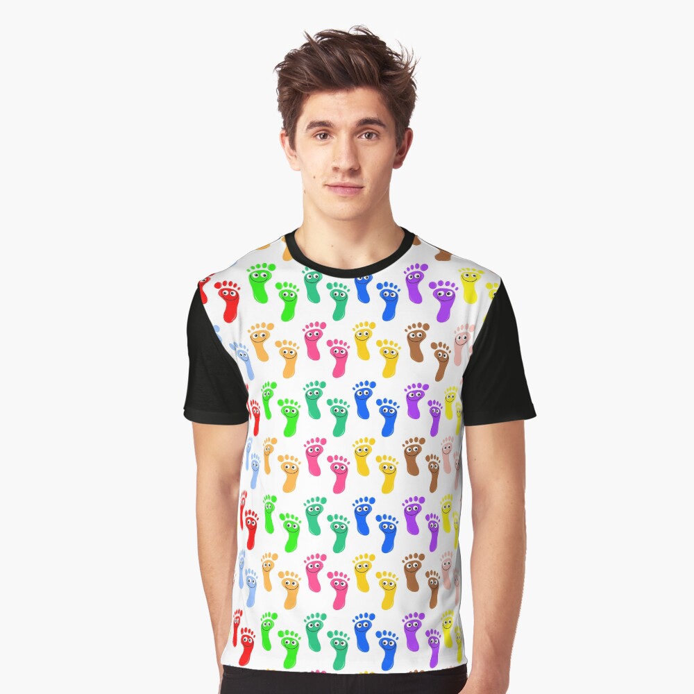 "Colourful Happy Feet Emoji" Tshirt by Prawny Redbubble