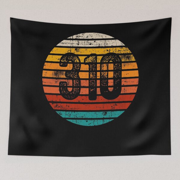 Item preview, Distressed Vintage Sunset 310 Area Code designed and sold by Gold Wings Tees.