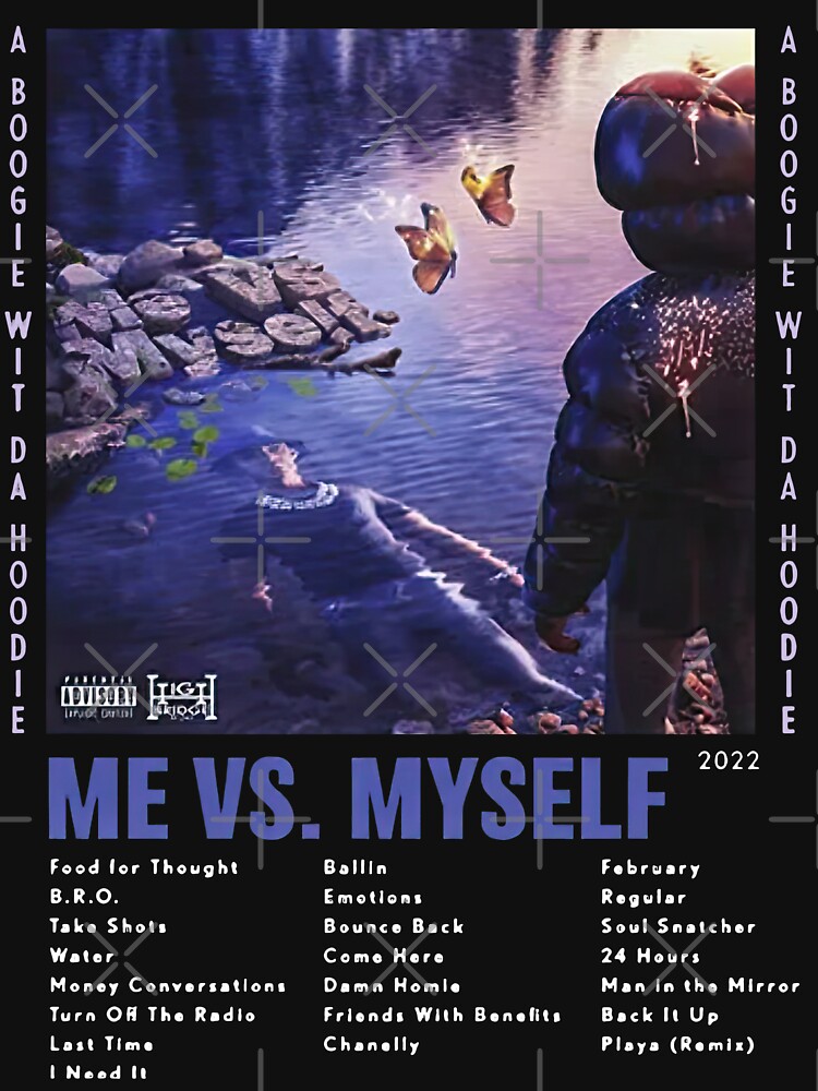 A Boogie Wit Da Hoodie Me Vs Myself Lightweight Hoodie For Sale By