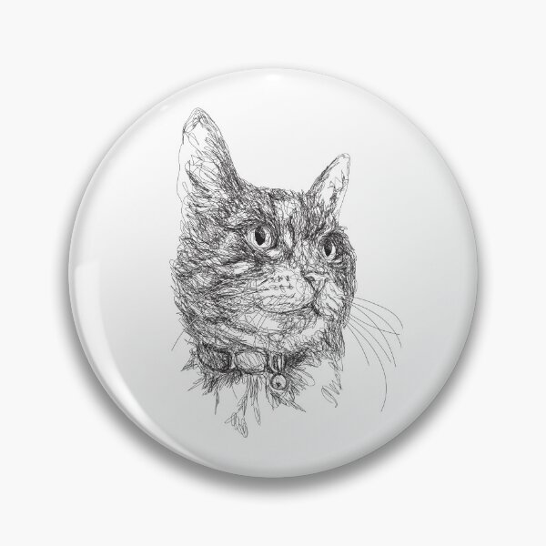 Artikelvorschau, Katzenzeichnung mit Kritzelkunst entworfen und verkauft von KondeHipe.