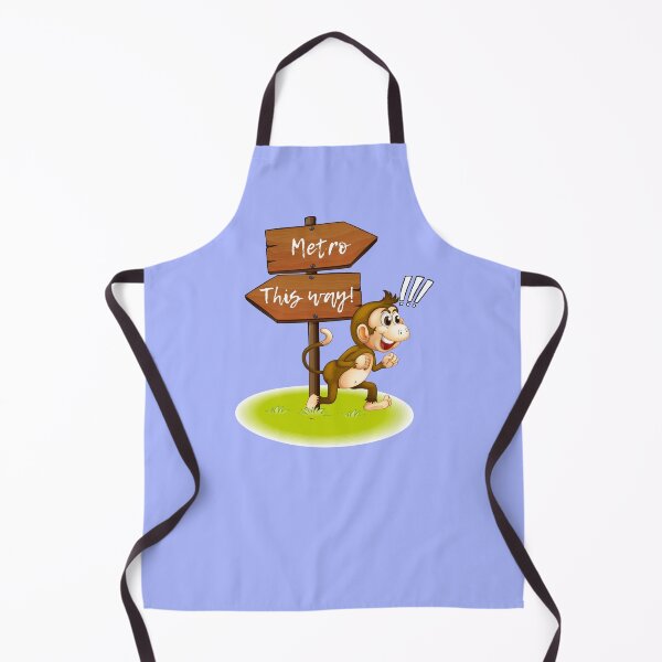 Item preview, Funny metro this Way with standing confused monkey designed and sold by Basma Store.