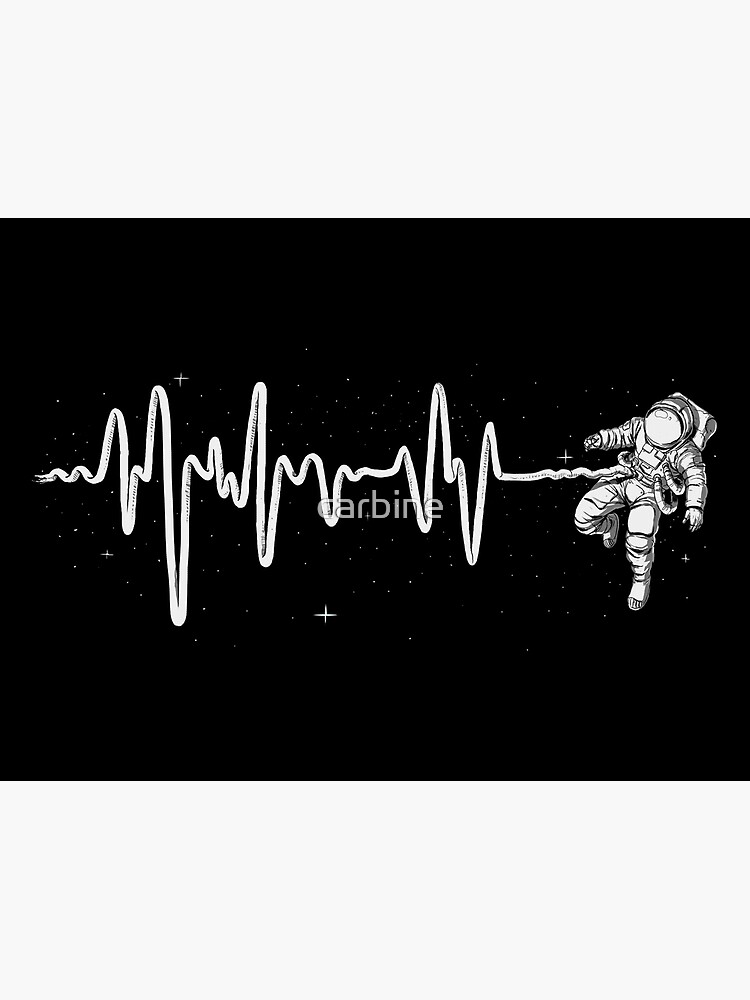 Thumbnail 2 of 2, Greeting Card, Space Heartbeat designed and sold by carbine.