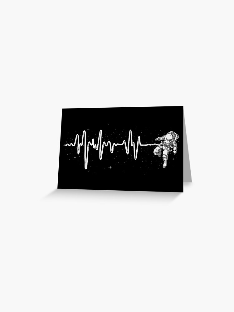 Thumbnail 1 of 2, Greeting Card, Space Heartbeat designed and sold by carbine.