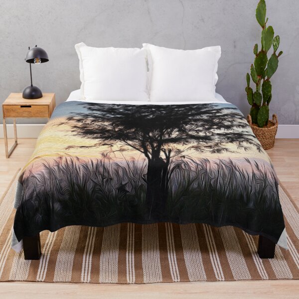 Item preview, Beautifil Painted Tree at Sunset in Thailand designed and sold by Huskyyy Designs.