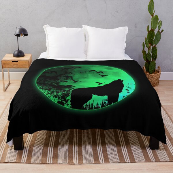 Item preview, Wolf Moonlight Green designed and sold by Barnissim.