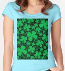 A Shamrock Field for St Patrick's Day Women's Fitted Scoop T-Shirt
