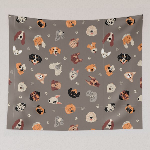 Item preview, Happy Dogs Seamless Print - For a dog lover, for a child, cartoon dogs decorating print. designed and sold by Wentoo.