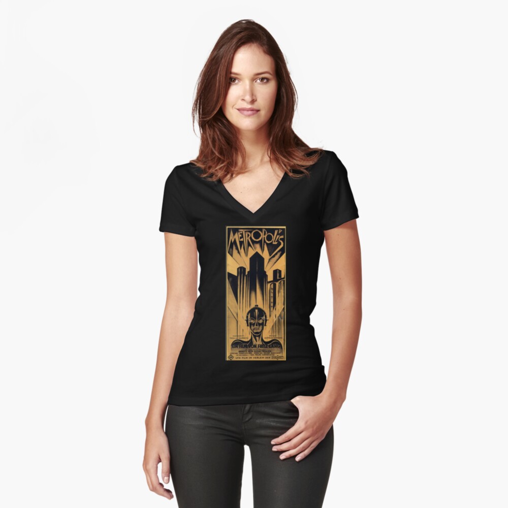Item preview, Fitted V-Neck T-Shirt designed and sold by des1984.