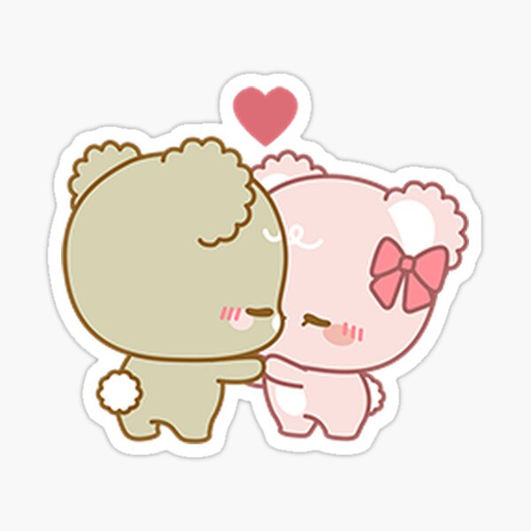 "Sugar Cubs Lover Kissing Cute Bears" Sticker for Sale by ggpandele ...
