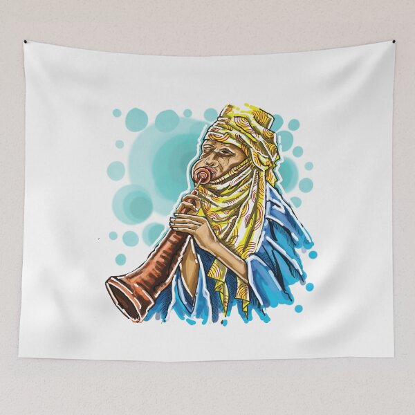 Item preview, Experienced Hausa Flutist Playing Flute designed and sold by Kainene.