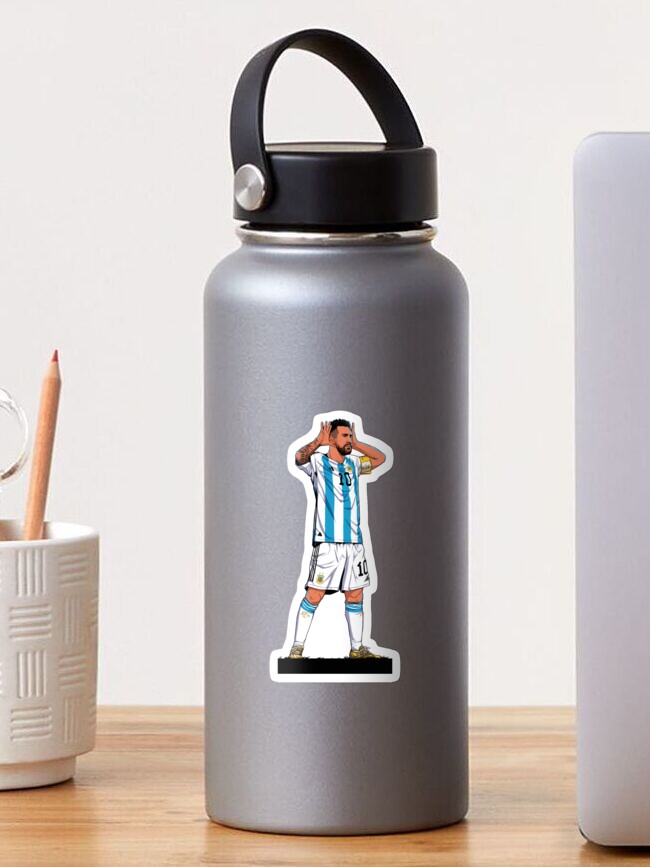 Thumbnail 1 of 3, Sticker, Leo Messi celebration vs Netherlands designed and sold by farqaleitart.