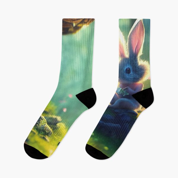 Item preview, Cute bunny in a magical forest illustration designed and sold by RK - Shop.