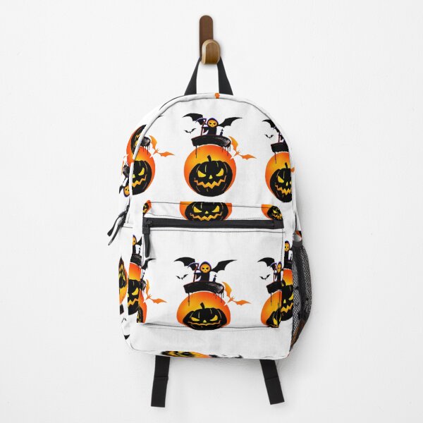 Item preview, halloween scary evil pumpkin funny pumpkin head design with halloween Bats monster designed and sold by Best-Art-Design.