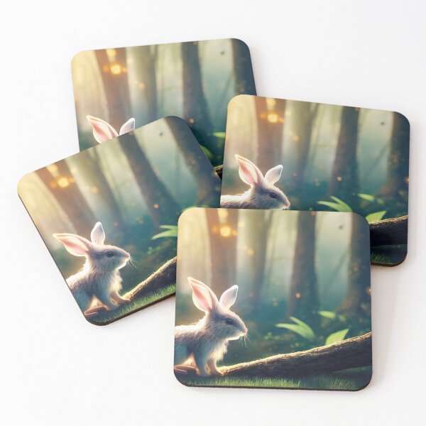 Item preview, Cute bunny in an enchanted forest illustration designed and sold by RK - Shop.