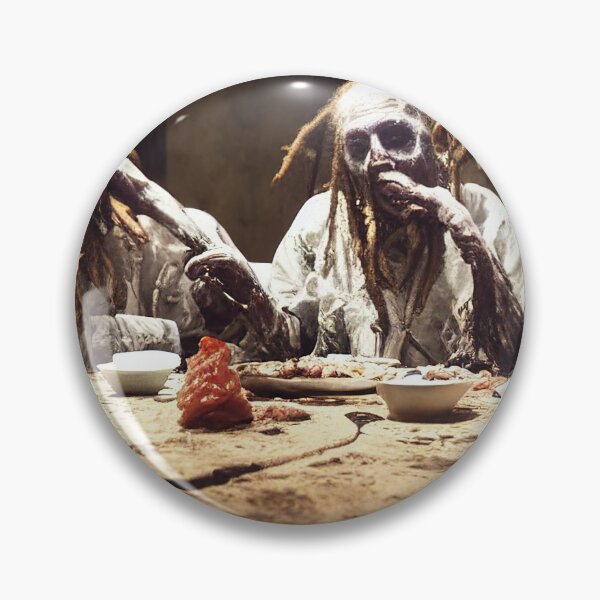 Item preview, Three elderly rastafari zombies eating at abandoned sushi restaurant designed and sold by RK - Shop.