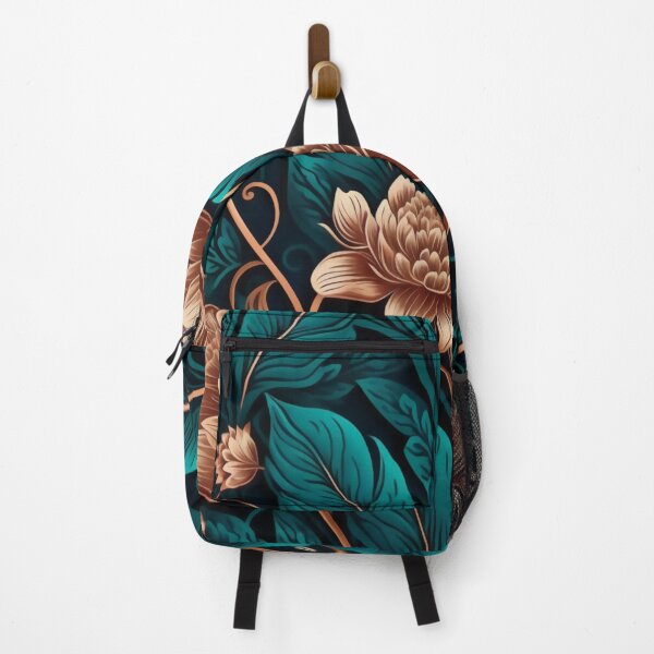 Item preview, Rose Gold and Teal Art Nouveau Florals designed and sold by Orianah.