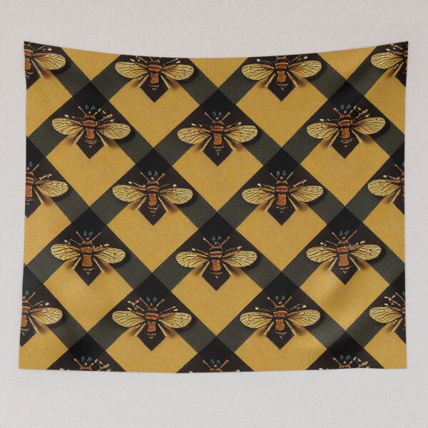 Aperçu de l'œuvre Abeilles Argyle #2 créée et vendue par Patternifico.