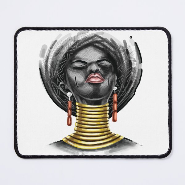 Item preview, Heavily Jeweled Black African Woman With Eyes Closed designed and sold by Kainene.