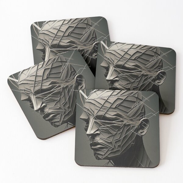 Artikelvorschau, Man bizarre portrait with lines and shapes entworfen und verkauft von mrlongfield.