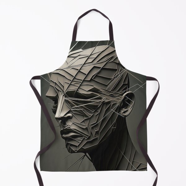 Item preview, Man bizarre portrait with lines and shapes designed and sold by mrlongfield.