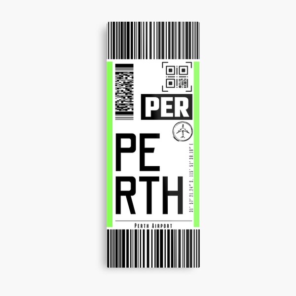 Item preview, PERTH (PER) Australia classic luggage tag flight stickers designed and sold by LeddsoDello.