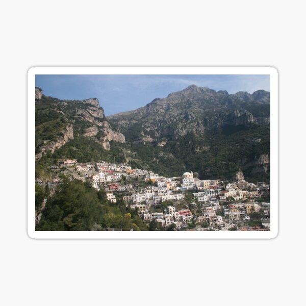 View of Positano Italy under the mountains Sticker