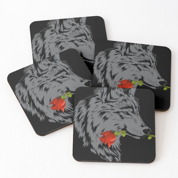 Item preview, Wolf Rose Cute Valentine Gray Wolf Gift Pullover designed and sold by Edward Nguyen.