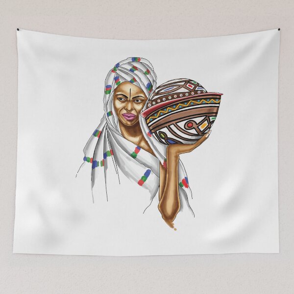 Item preview, Beautiful Fulani Woman Carrying Calabash designed and sold by Kainene.