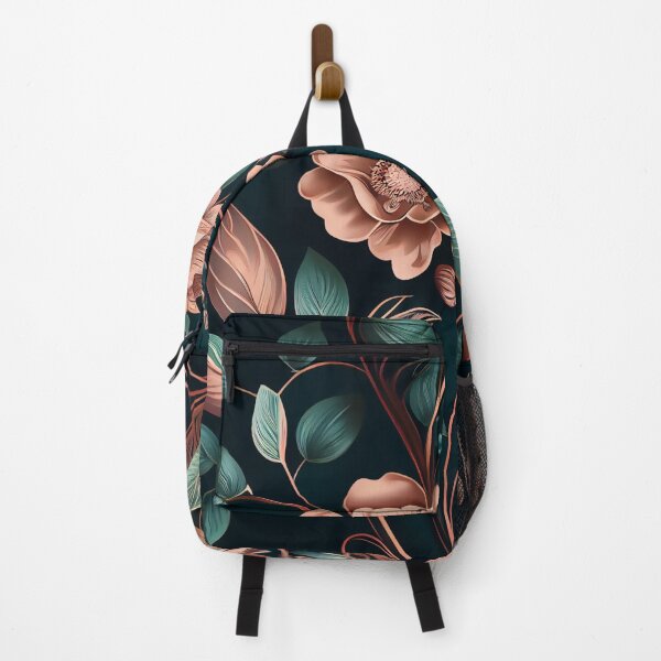 Item preview, Rose Gold and Teal Art Nouveau Florals designed and sold by Orianah.
