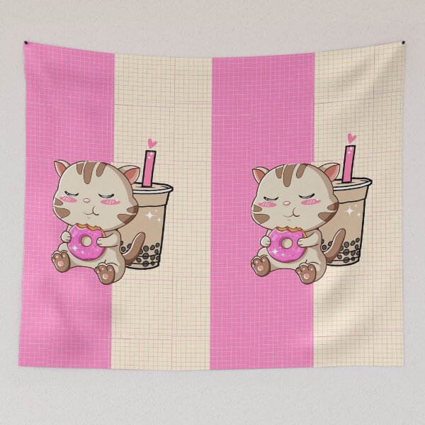 Item preview, Cat Boba Tea Bubble Tea Anime Kawaii designed and sold by artlaila.