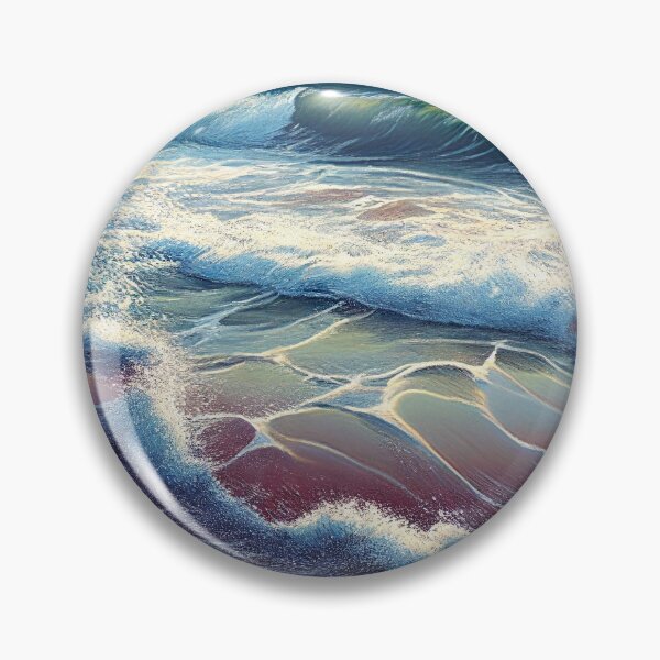 Item preview, Monet-Inspired Beach Scene Painting with Gentle Waves designed and sold by pathsofmeaning.