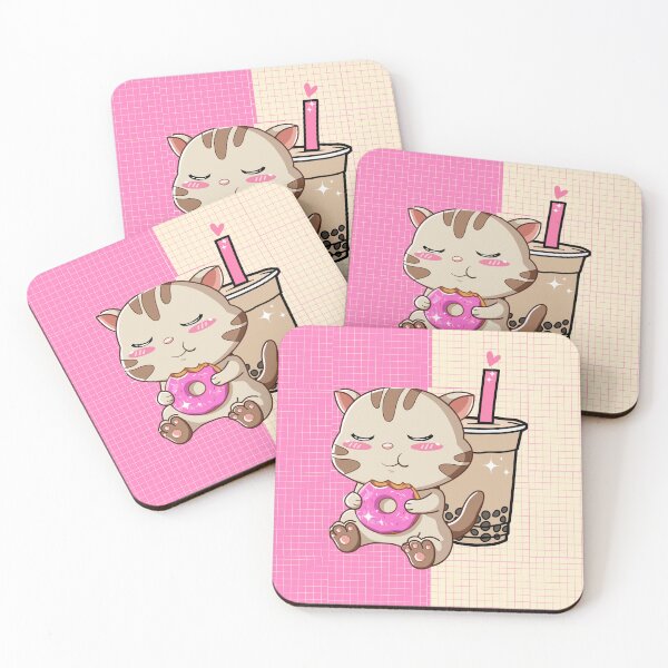 Item preview, Cat Boba Tea Bubble Tea Anime Kawaii designed and sold by artlaila.