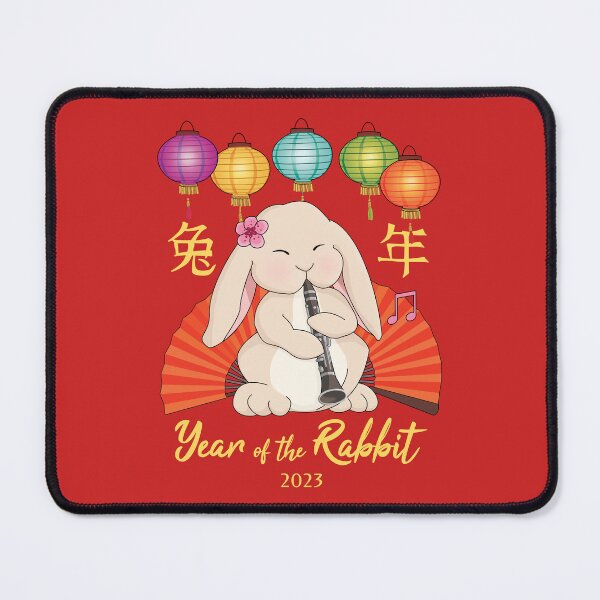 Item preview, Clarinet Bunny Chinese New Year of the Rabbit 2023 designed and sold by Jazznote.