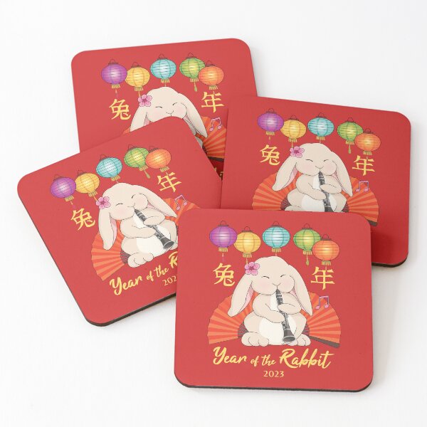 Item preview, Clarinet Bunny Chinese New Year of the Rabbit 2023 designed and sold by Jazznote.