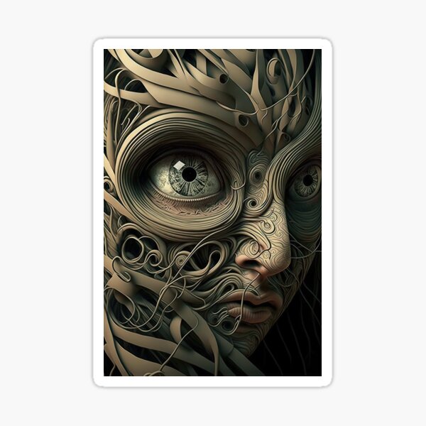 Item preview, Face with lines and shapes designed and sold by mrlongfield.