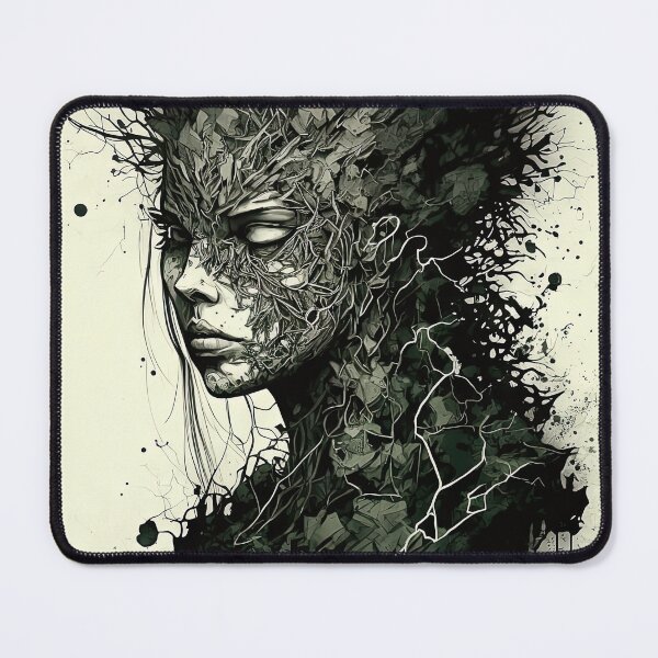 Item preview, woman portrait in strange art look designed and sold by mrlongfield.