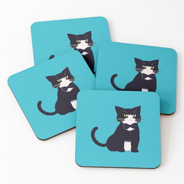 Item preview, cute black cat #4 - tuxedo designed and sold by glowglowworm.